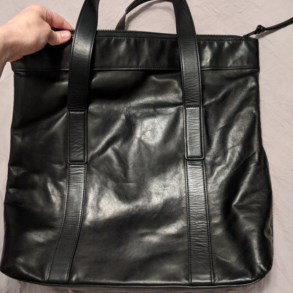 Allsaints black leather bag